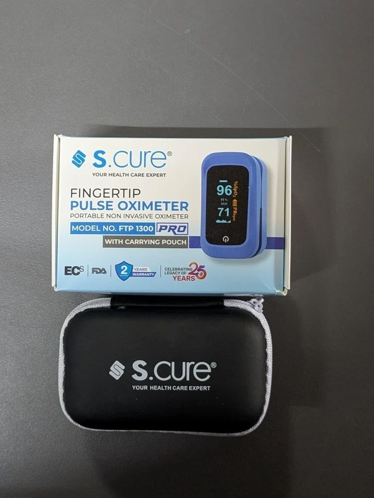 s cure fingertip pulse oximeter